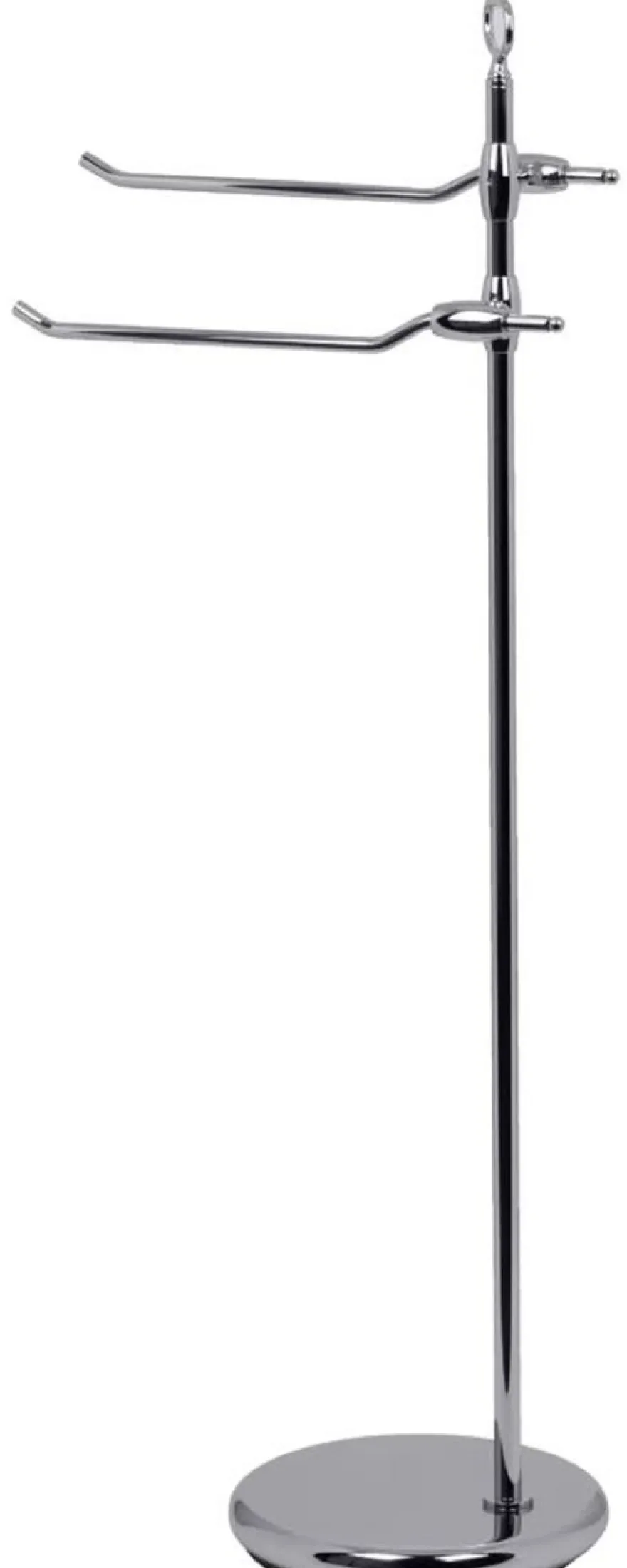 Casa Padrino Luxus Badezimmer Handtuchhalter Silber Ø 23 x 34 x H. 91 cm - Freistehender Messing Handtuchhalter - Badezimmer Möbel - Hotel Möbel - Luxus Qualität - Made in Italy