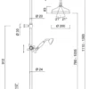 Casa Padrino Luxus Badezimmer Duschgarnitur mit Swarovski Kristallglas - Silber - Jugendstil Retro Design - Chrom Messing