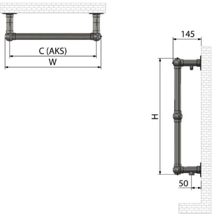 Casa Padrino Luxus Badezimmer Handtuchwärmer Messing 49,4 x 14,5 x H. 60 cm - Elektrischer Handtuch Wärmer - Edelstahl Handtuchheizkörper - Luxus Badezimmer Zubehör