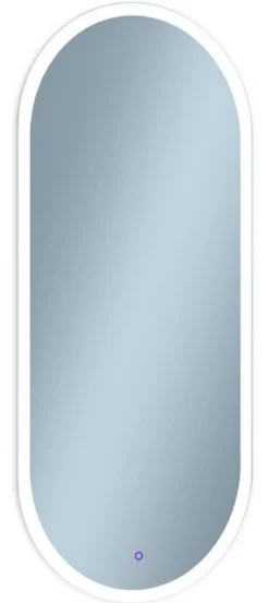 Casa Padrino Luxus Badezimmer Spiegel 45 x 2,5 x H. 105 cm - Ovaler Wandspiegel mit LED Beleuchtung - Badezimmer Möbel - Badezimmer Accessoires - Luxus Möbel