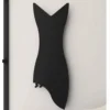 Casa Padrino Luxus Badezimmer Wandheizung in Frauenkleid Form Schwarz H. 119 cm