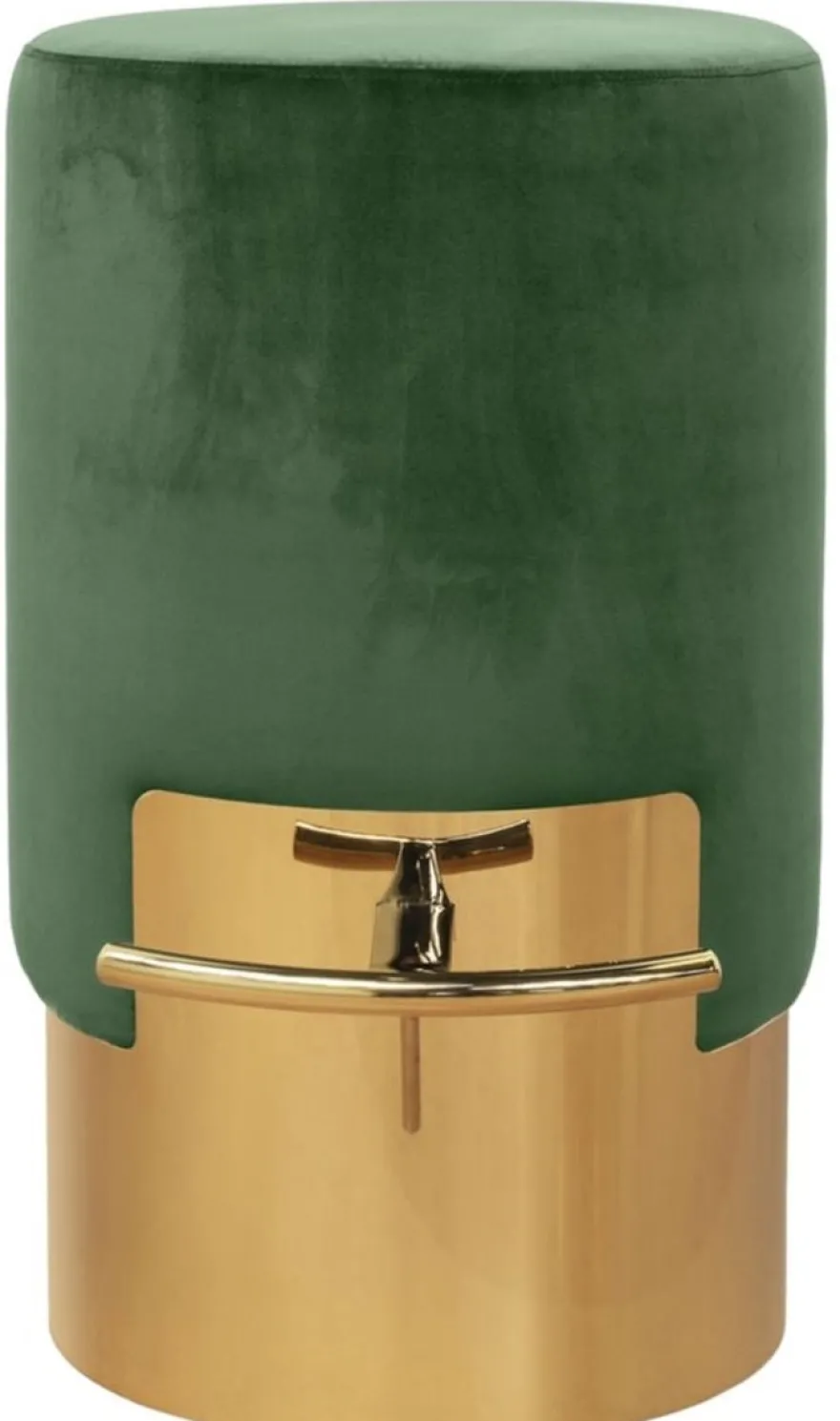 Casa Padrino Luxus Barhocker Grün / Gold Ø 46 x H. 76 cm - Barmöbel