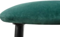 Casa Padrino Luxus Barhocker Grün / Schwarz Ø 37 x H. 76 cm - Barstuhl mit Samtstoff