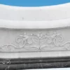 Casa Padrino Luxus Barock Badewanne Weiß / Schwarz 180 cm - Freistehende Marmor Badewanne - Bad Accessoires - Edel & Prunkvoll