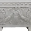 Casa Padrino Luxus Barock Badewanne Grau 198 cm - Freistehende Marmor Badewanne - Bad Accessoires im Barockstil - Edel & Prunkvoll