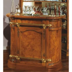 Casa Padrino Luxus Barock Bar Theke Braun / Gold - Made in Italy