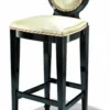 Casa Padrino Luxus Barock Barstuhl Gold / Schwarz H. 121 cm - Made in Italy
