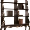 Casa Padrino Luxus Barock Bücherschrank Schwarz / Silber - Handgefertigter Barock Schrank - Barock Regalschrank - Barock Wohnzimmer Möbel - Barock Büro Möbel - Luxus Qualität - Made in Italy