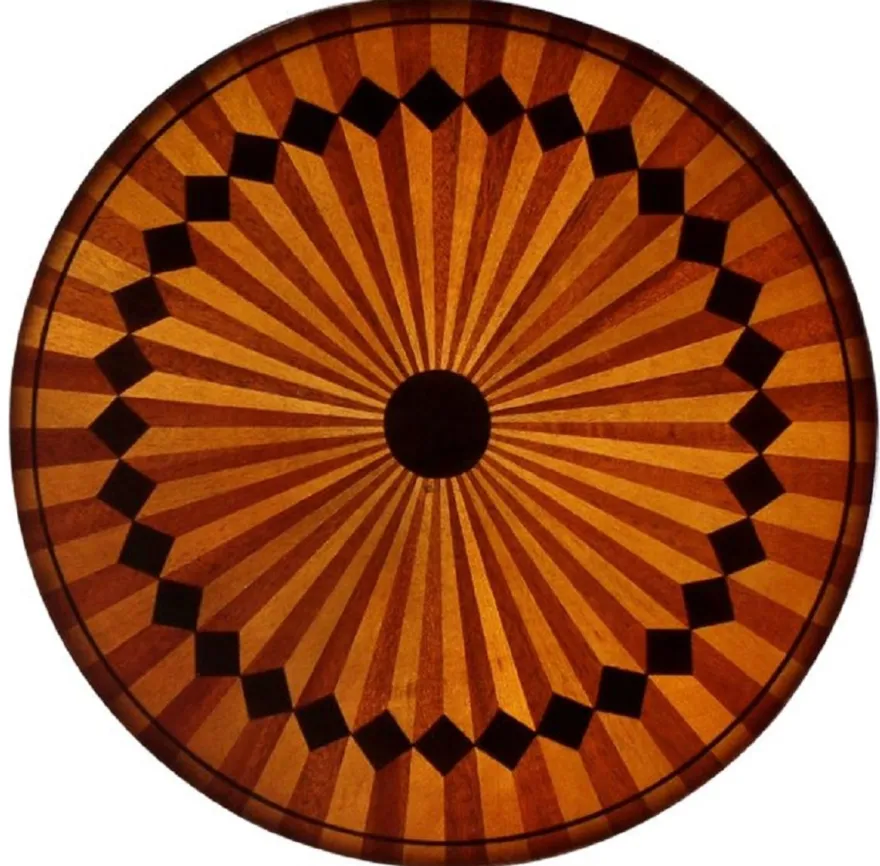 Casa Padrino Luxus Barock Beistelltisch Braun / Gold Ø 40 x H. 65 cm - Runder Mahagoni Tisch im Barockstil - Barock Möbel