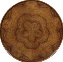 Casa Padrino Luxus Barock Beistelltisch Braun Ø 61 x H. 51 cm - Runder Massivholz Tisch - Wohnzimmer Möbel im Barockstil