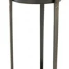 Casa Padrino Luxus Barock Beistelltisch Rund Massiv Gunmetal Bronze mit Marmorplatte 71 x 25 cm