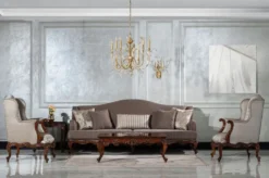 Casa Padrino Luxus Barock Beistelltisch Braun - Quadratischer Massivholz Tisch im Barockstil - Luxus Wohnzimmer Möbel im Barockstil - Barock Möbel - Edel & Prunkvoll