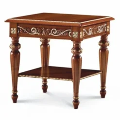 Casa Padrino Luxus Barock Beistelltisch Dunkelbraun / Gold H. 60 cm - Barock Möbel - Made in Italy