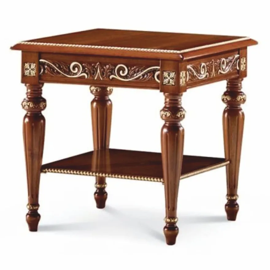 Casa Padrino Luxus Barock Beistelltisch Dunkelbraun / Gold H. 60 cm - Barock Möbel - Made in Italy