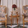 Casa Padrino Luxus Barock Beistelltisch Braun / Naturfarben / Gold - Barock Möbel - Made in Italy