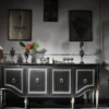 Casa Padrino Luxus Barock Beistelltisch Schwarz / Silber 57 x 57 x H. 64 cm - Edler Massivholz Tisch - Luxus Qualität - Made in Italy