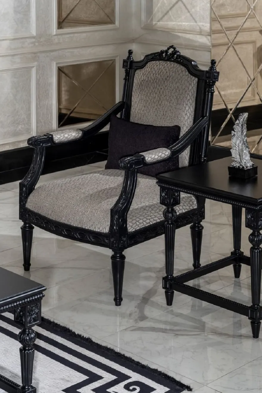 Casa Padrino Luxus Barock Beistelltisch Schwarz - Quadratischer Massivholz Tisch im Barockstil - Luxus Wohnzimmer Möbel im Barockstil - Barock Möbel - Edel & Prunkvoll