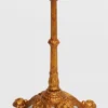 Casa Padrino Luxus Barock Beistelltisch Antik Gold Ø 50 x H. 66 cm - Runder Massivholz Tisch - Barock Möbel