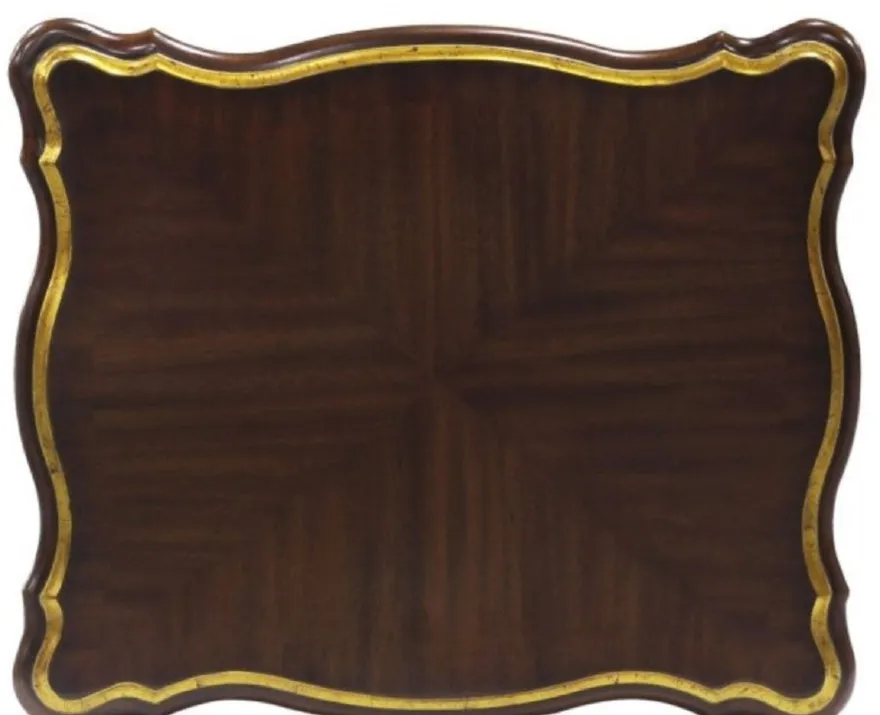 Casa Padrino Luxus Barock Beistelltisch Dunkelbraun / Gold 58 x 48 x H. 66 cm - Luxus Qualität