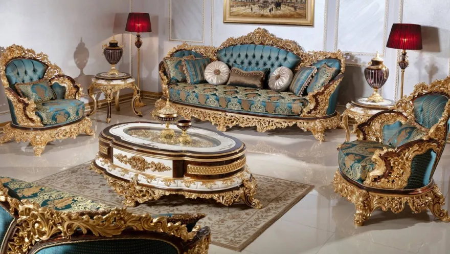 Casa Padrino Luxus Barock Beistelltisch Weiß / Braun / Gold - Prunkvoller Massivholz Tisch im Barockstil - Barock Wohnzimmer Möbel - Edel & Prunkvoll