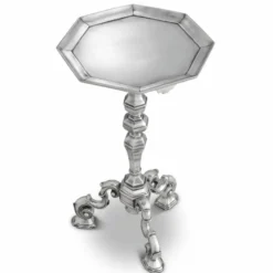 Casa Padrino Luxus Barock Beistelltisch Antik Silber H. 66 cm - Barock Hotel Möbel