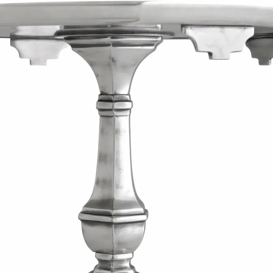 Casa Padrino Luxus Barock Beistelltisch Antik Silber H. 66 cm - Barock Hotel Möbel