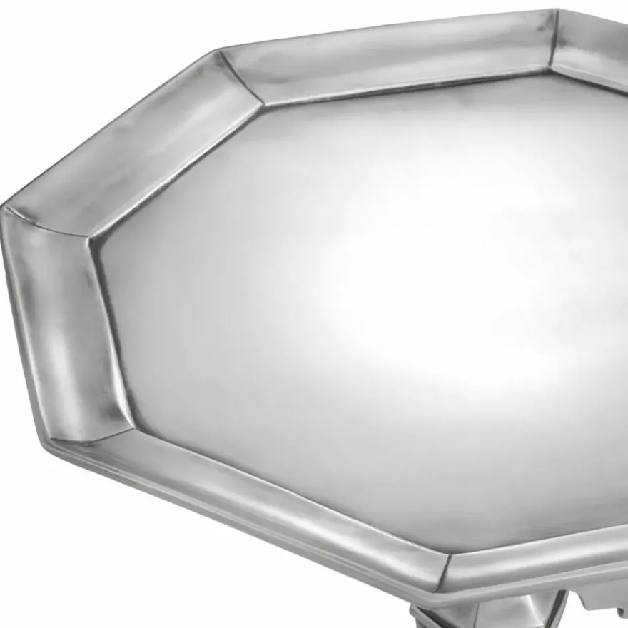 Casa Padrino Luxus Barock Beistelltisch Antik Silber H. 66 cm - Barock Hotel Möbel