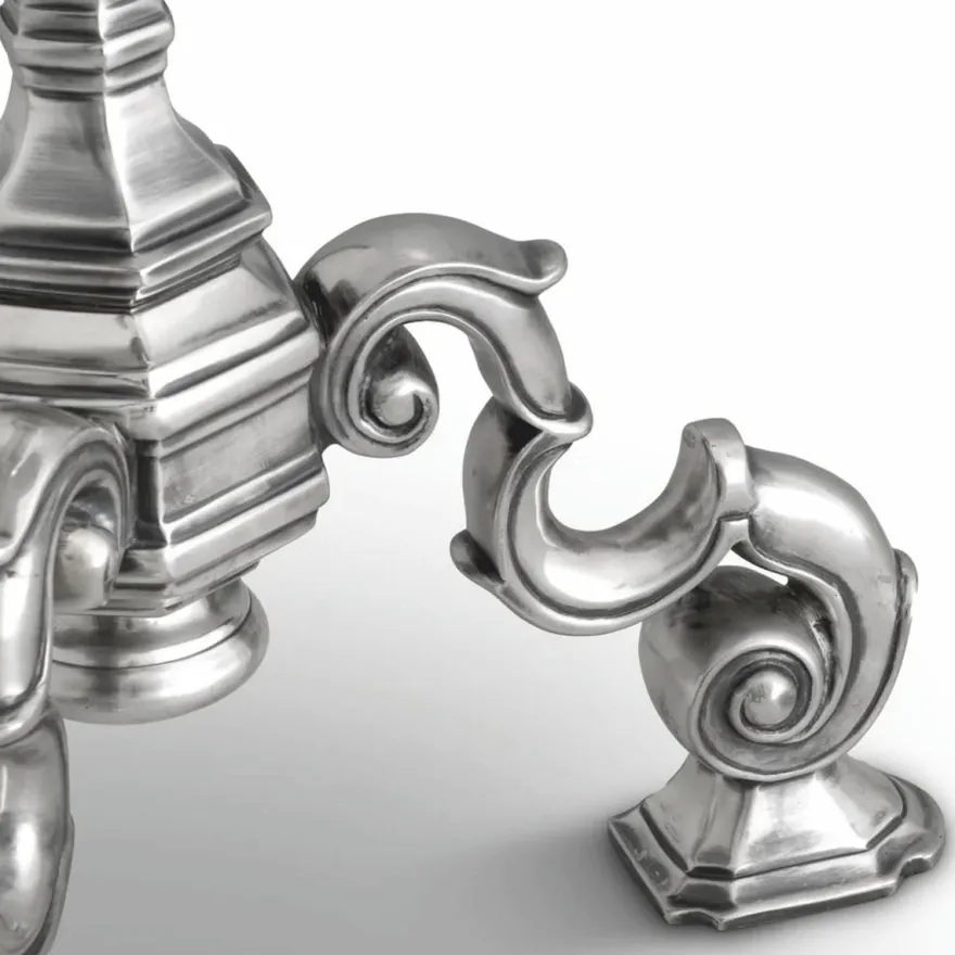 Casa Padrino Luxus Barock Beistelltisch Antik Silber H. 66 cm - Barock Hotel Möbel