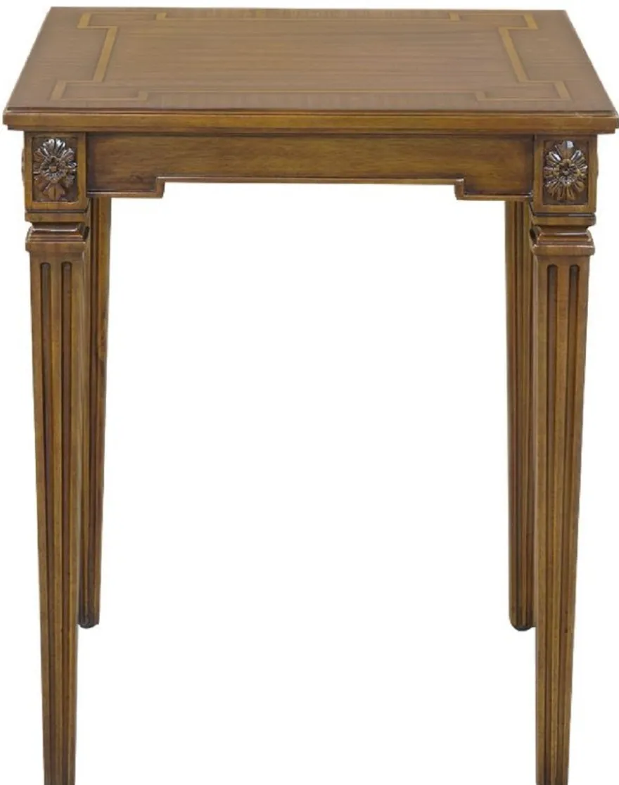 Casa Padrino Luxus Barock Beistelltisch Braun 48 x 44 x H. 62 cm - Edler Mahagoni Tisch im Barockstil - Barock Mahagoni Möbel