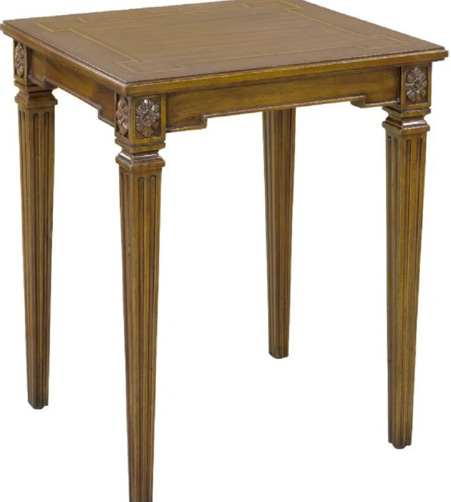 Casa Padrino Luxus Barock Beistelltisch Braun 48 x 44 x H. 62 cm - Edler Mahagoni Tisch im Barockstil - Barock Mahagoni Möbel
