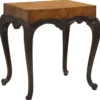 Casa Padrino Luxus Barock Beistelltisch Hellbraun / Schwarz - Prunkvoller Massivholz Tisch im Barockstil - Barock Wohnzimmer Möbel