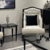 Casa Padrino Luxus Barock Beistelltisch Schwarz / Grau - Handgefertigter Massivholz Tisch im Barockstil - Luxus Wohnzimmer Möbel im Barockstil - Barock Möbel - Edel & Prunkvoll