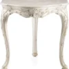 Casa Padrino Luxus Barock Beistelltisch Antik Cremeweiß - Prunkvoller Barockstil 3-Bein Massivholz Tisch - Luxus Möbel im Barockstil - Barock Möbel - Luxus Qualität - Made in Italy