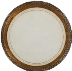 Casa Padrino Luxus Barock Beistelltisch Braun / Weiß Ø 47 x H. 70 cm - Barock Wohnzimmermöbel