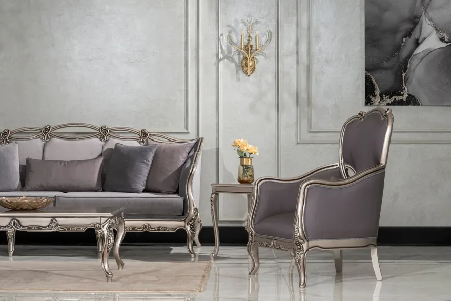 Casa Padrino Luxus Barock Beistelltisch Silber - Quadratischer Massivholz Tisch im Barockstil - Luxus Wohnzimmer Möbel im Barockstil - Barock Möbel - Edel & Prunkvoll