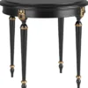 Casa Padrino Luxus Barock Beistelltisch Schwarz / Antik Gold Ø 60 x H. 60 cm - Edler runder Tisch im Barockstil - Barock Wohnzimmer Möbel