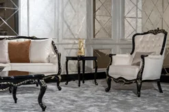 Casa Padrino Luxus Barock Beistelltisch Schwarz / Gold - Quadratischer Massivholz Tisch im Barockstil - Luxus Wohnzimmer Möbel im Barockstil - Barock Möbel - Edel & Prunkvoll
