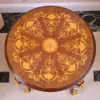 Casa Padrino Luxus Barock Beistelltisch Braun / Gold H. 62 cm - Barock Möbel - Made in Italy