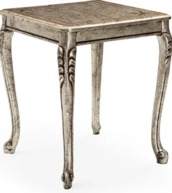 Casa Padrino Luxus Barock Beistelltisch Antik Silber - Quadratischer Massivholz Tisch im Barockstil - Luxus Wohnzimmer Möbel im Barockstil - Barock Möbel - Edel & Prunkvoll