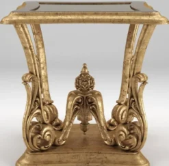 Casa Padrino Luxus Barock Beistelltisch Antik Gold 70 x 70 x H. 70 cm - Prunkvoller Tisch im Barockstil - Barock Wohnzimmer Möbel