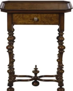 Casa Padrino Luxus Barock Beistelltisch mit Schublade Braun / Dunkelbraun 58 x 42 x H. 69 cm - Barockmöbel