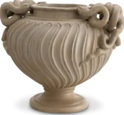 Casa Padrino Luxus Barock Blumentopf Antik Beige H. 48 cm