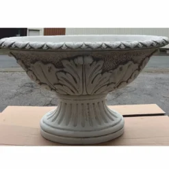 Casa Padrino Luxus Barock Blumentopf Grau Ø 100 x H. 60 cm - Made in Italy