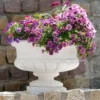 Casa Padrino Luxus Barock Blumentopf Weiß Ø 40 x H. 31 cm - Made in Italy