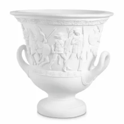 Casa Padrino Luxus Barock Blumentopf Weiß Ø 60 x H. 60 cm - Barockstil Deko