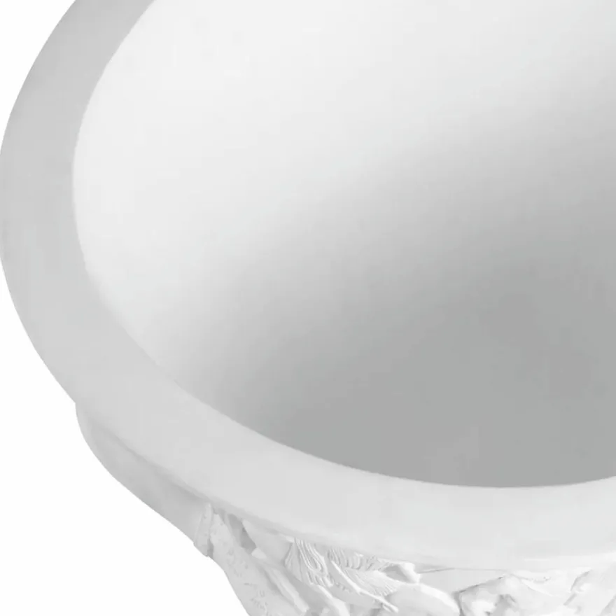 Casa Padrino Luxus Barock Blumentopf Weiß Ø 60 x H. 60 cm - Barockstil Deko