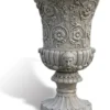 Casa Padrino Luxus Barock Blumentopf Antik Grau Ø 40 x H. 60 cm - Made in Italy
