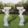 Casa Padrino Luxus Barock Blumentopf Set Grau H. 115 cm - Made in Italy