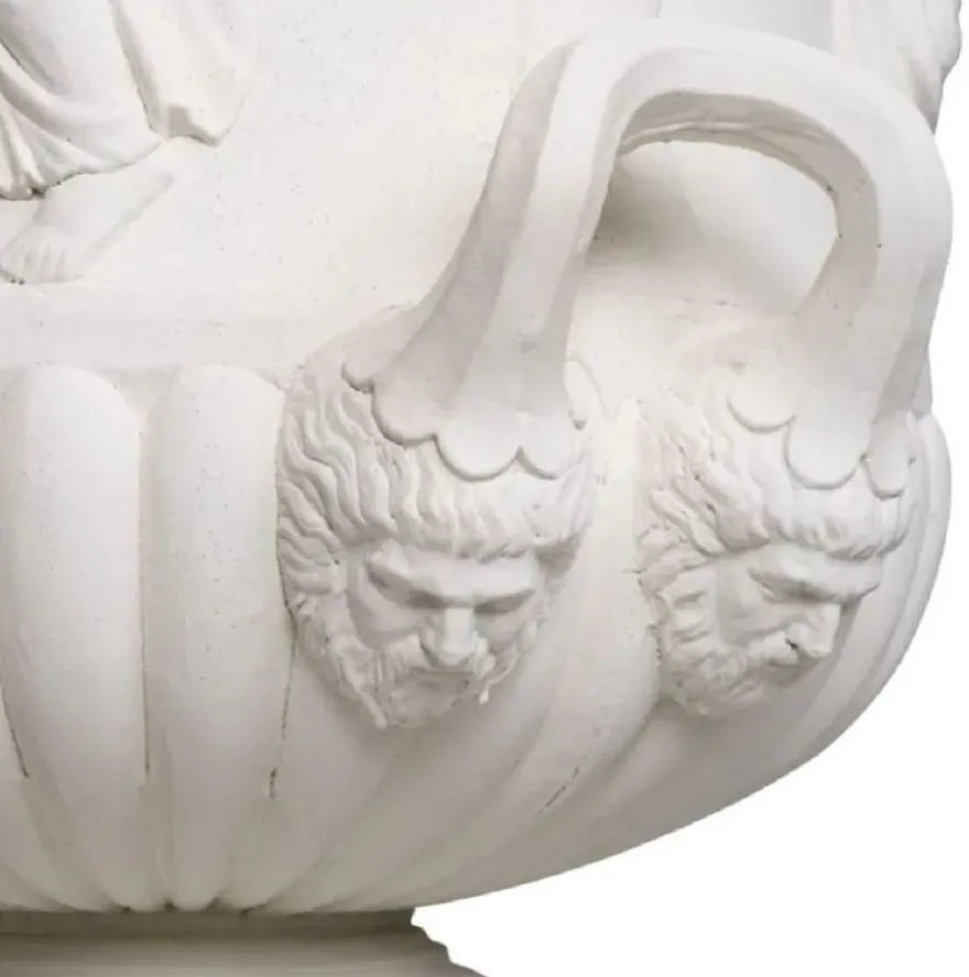 Casa Padrino Luxus Barock Blumentopf Weiß Ø 63 x H. 84 cm