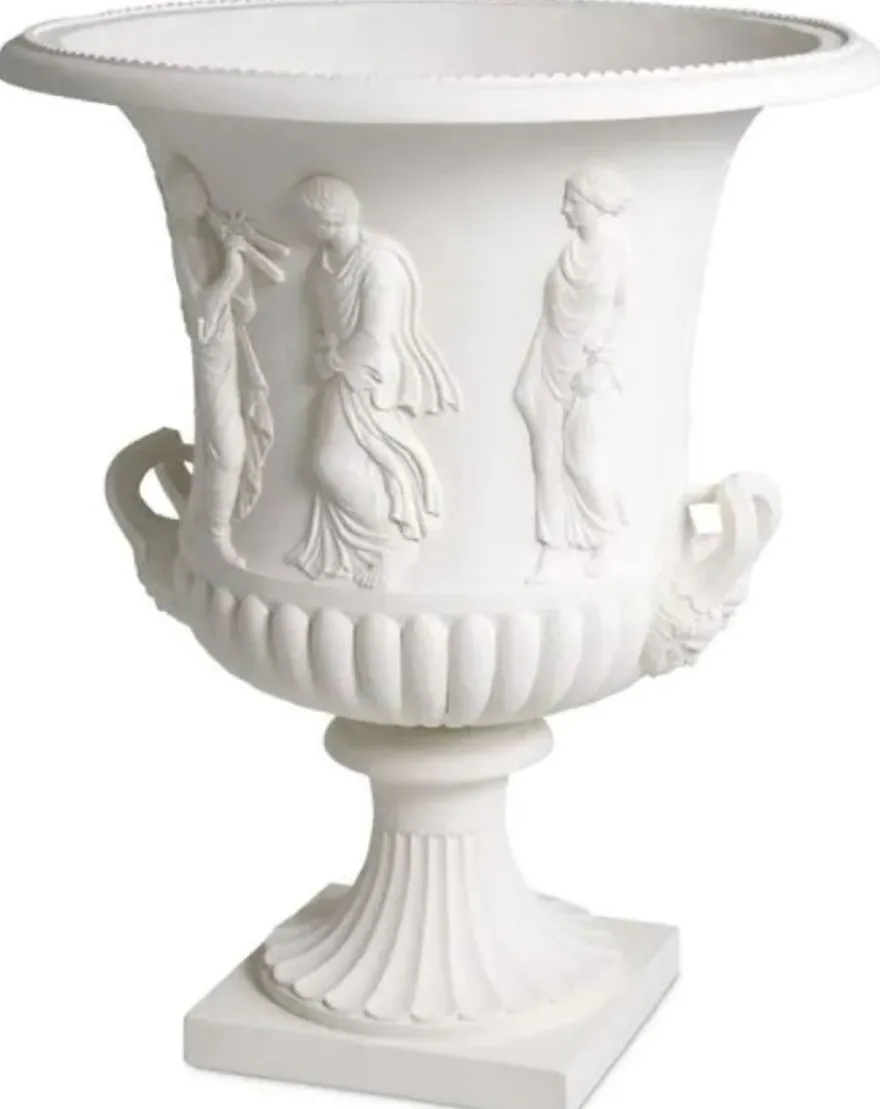 Casa Padrino Luxus Barock Blumentopf Weiß Ø 63 x H. 84 cm